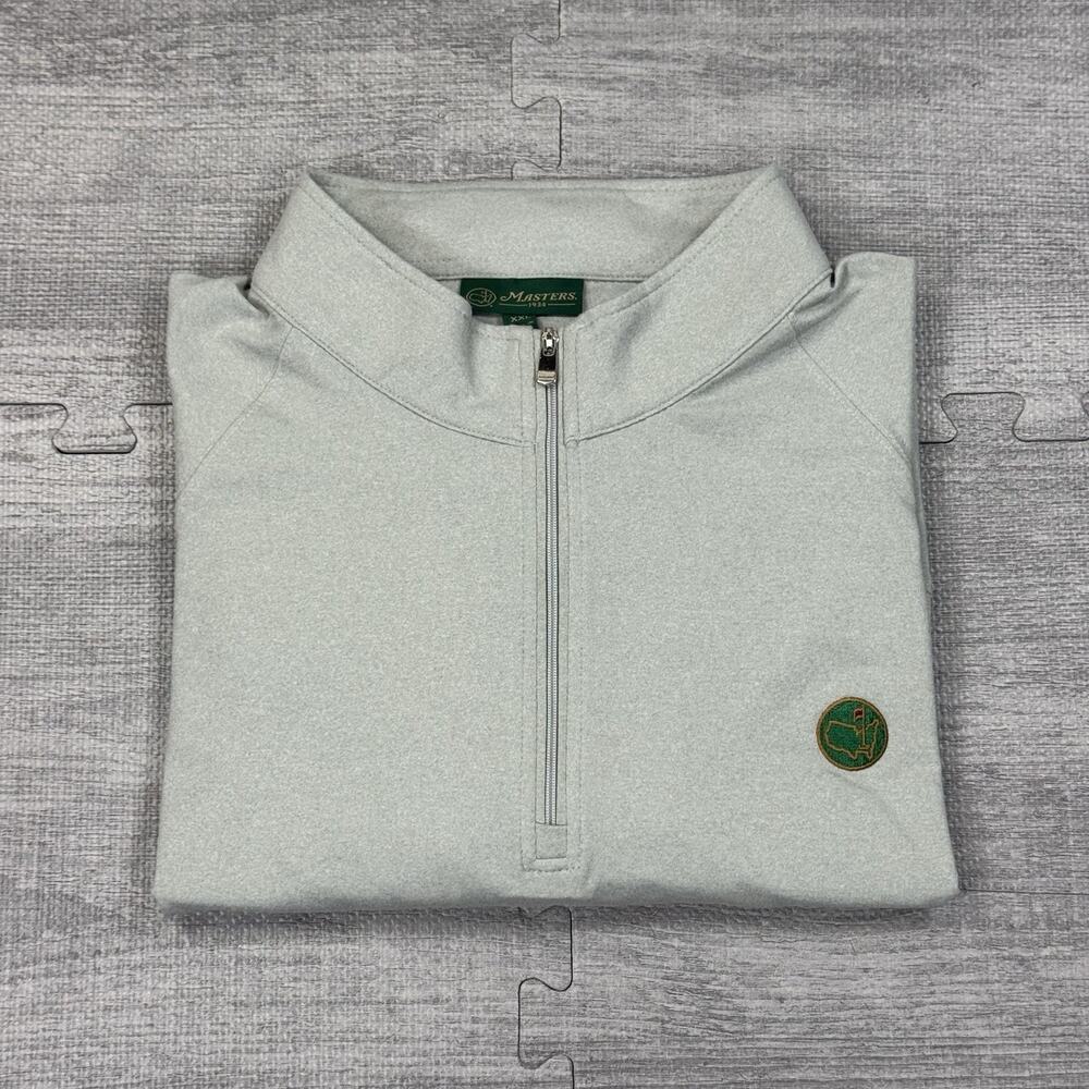 Men’s XXL Masters 1934 Berckmans Place Quarter Zip Gray Augusta National Preppy